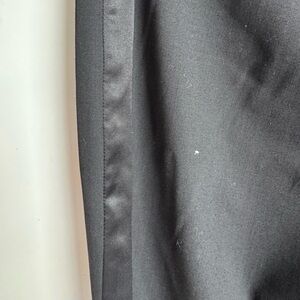 NILI LOTAN Black Tuxedo Trouser Pant Satin Stripe Size 10 Quiet Luxury Wool
